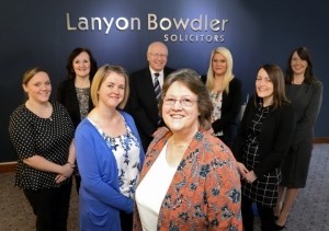 Carolyn Burgoyne with members of the Telford property team.