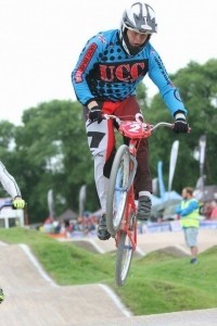 15-year-old Callum Edwards from Donnington takes the Number 1 plate in the British BMX Series on his Cruiser in the 15-16 boys category. Photocredit Cameron Smith @Smithys_photography https://m.facebook.com/Smithys-Photography 